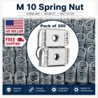 Spring Nut M10 (3/8"), Electro Finish, Pack of 200