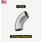90 Degree Mandrel Bend Elbow 3/4 Inch OD Steel Exhaust Elbow, Pack 4