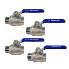 1.5" Ball Valve SS 304 Full Port 1000PSI Male/Female, Pack 4