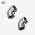3/4 Inch 90 Degree Elbow Fittings,304 Stainless Steel Female NPT, Pack 2