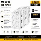 14x25x1 MERV 8 HVAC Furnace Air Filter (8- Pack)