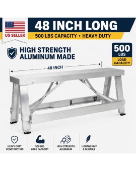 Adjustable Drywall Bench 18"-30", Support Up to 500 lb Capacity Load