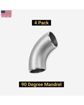 90 Degree Mandrel Bend Elbow 3/4 Inch OD Steel Exhaust Elbow, Pack 4