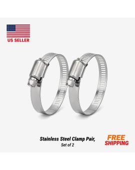 Stainless Steel Clamp Pair, Set of 2