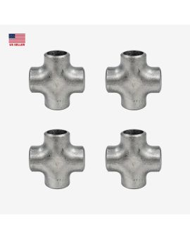 3/4" Butt Weld Cross Pipe Fitting F304 Stainless Steel, Pack of 4