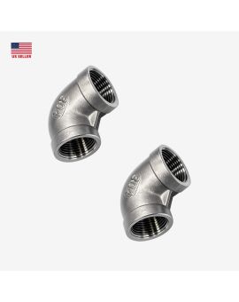 3/4 Inch 90 Degree Elbow Fittings,304 Stainless Steel Female NPT, Pack 2