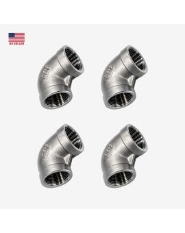 3/4 Inch 90 Degree Elbow Fittings,304 Stainless Steel Female NPT, Pack 4