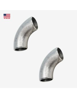 90 Degree Mandrel Bend Elbow 3/4 Inch OD Steel Exhaust Elbow, Pack 2