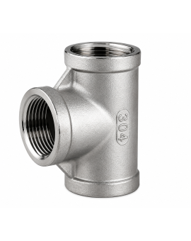 3/4 Inch Female NPT T Shape 3 Way Cast Pipe Fitting SS304