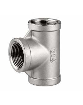 NPT T Shape 3 Way Cast Pipe Fitting SS304