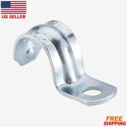 3/4" EMT Conduit Strap Clamp 1 Hole Steel Metal Strap, Pack of 100